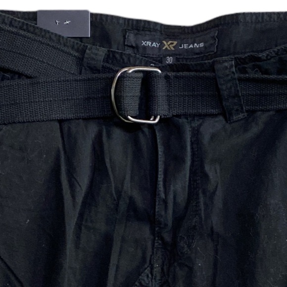 X-Ray Jeans Men's Belted 18" Long Cargo Shorts With Draw Cord - Picture 7 of 16